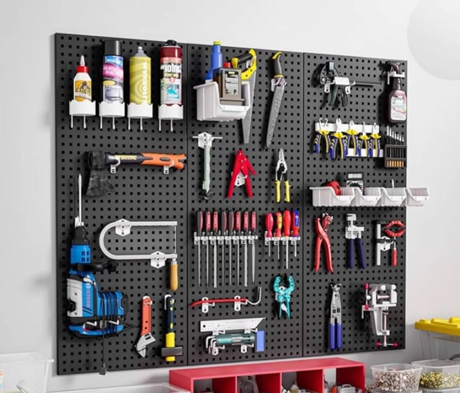 有孔ボード スチール パンチングボード 壁掛けボード 工具 工具収納　ボード 有孔ボード スチールパンチングボード 45×60 マグネット